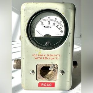 Vintage Bird Model 43 Watts 50 OHMS Thruline RF Portable Power Wattmeter FA-1584